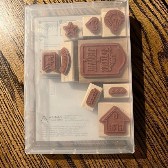 Stampin’Up Wood Stamps You Brighten My Day Set of 9 Stamps - Picture 4 of 4